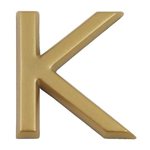 Lettre de rue à coller modèle "K" en polychlorure de vinyle (PVC) Chapuis H.37 mm