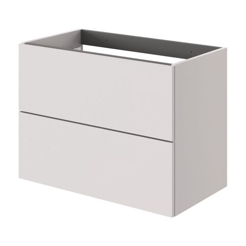 Meuble sous vasque 2 tiroirs sans poignées l.80 x H.60 x P.45 cm beige cachemire Kentia