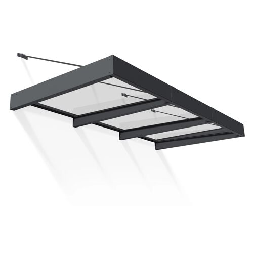 Auvent Plat Sophia Gris L.286 X P.140 X H.67 Cm Canopia By Palram