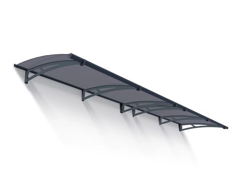 Auvent Arrondi Aquila Gris L.412 X P.91,5 X H.17,5 Cm Canopia By Palram