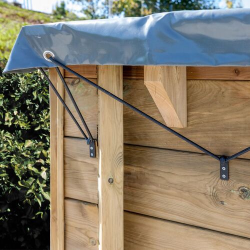 Bâche hiver pour piscine bois ovale 8 pans Orange