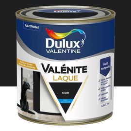 Laque acrylique Valénite Dulux Valentine noir velouté mat 500ml