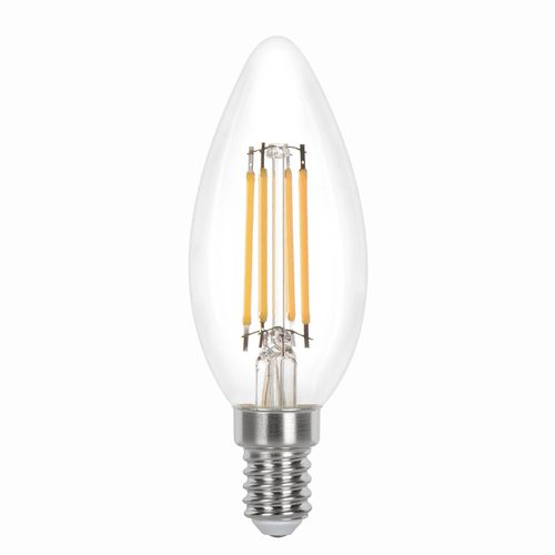 Lot 2 Ampoules Led À Filament Flamme Jacobsen E14 470 Lm 3.4w 40w Blanc Chaud Transparent