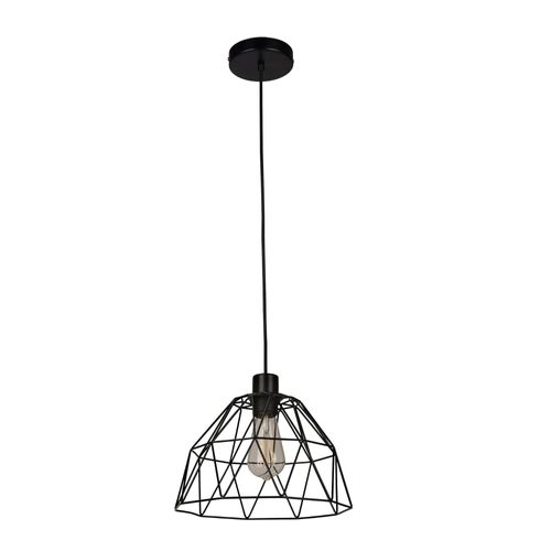 Abat-Jour Pour Suspension En Métal Noir Ø28.5cm Goodhome Jacobin