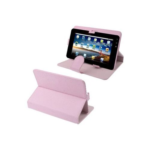 Housse Universelle Tablette Tactile 7' Liseuse Numérique Design Cuir Rose Pastel Yonis