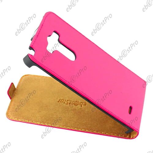 ebestStar ® Etui en PU cuir Clapet ULTRA FINE Housse Coque + Film protecteur d'écran pour LG G3 D855, Couleur Rose