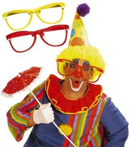 Lunettes De Clown Géantes Adulte, Couleur Rouge