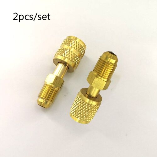 2 adaptateurs rapides pour climatiseur, en laiton R410A 5/16 ''SAE F à 1/4'' SAE M Flare 5/16 ''SAE M à 1/4'' SAE