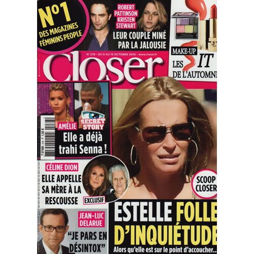 Closer / 09-10-2010 N°278 : Estelle Lefébure (2p) - Beth Ditto (2p) - Leonardo Dicaprio (1,5p)