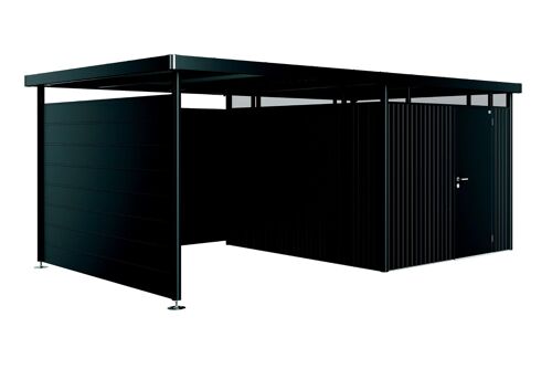 Paroi Latérale Pour Auvent Taille S Et L Biohort En Métal Coloris Gris Foncé Métallique Pour Abris De Jardin Série Highline H5