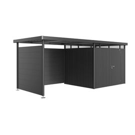 Paroi Arrière Pour Auvent Taille L Biohort En Métal Coloris Gris Foncé Métallique Pour Abris De Jardin Série Highline