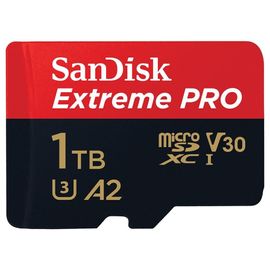 SanDisk Extreme Pro - Carte mémoire flash (adaptateur microSDXC vers SD inclus(e)) - 1 To - A2 / Video Class V30 / UHS-I U3 / Class10 - microSDXC UHS-I