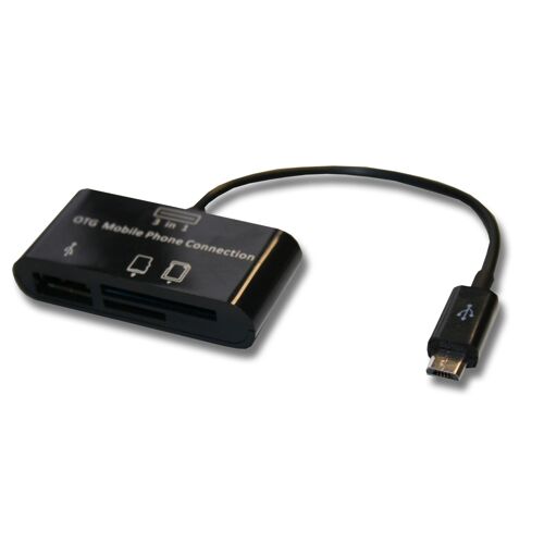 Usb Host Otg  (On The Go) Câble Adaptateur Liseur De Carte Pour Divers Appareils Avec Branchement Par Micro-Usb Comme Nokia Ca-157 Samsung Et-R205u