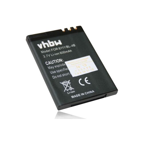 Batterie Li-Ion Pour Nokia 2630 / 2760 / 5000 / 6111 / 7070 Prism / 7370 / 7373 / 7500 Prism / N76, Remplace Les Batteries Nokia Bl-4b