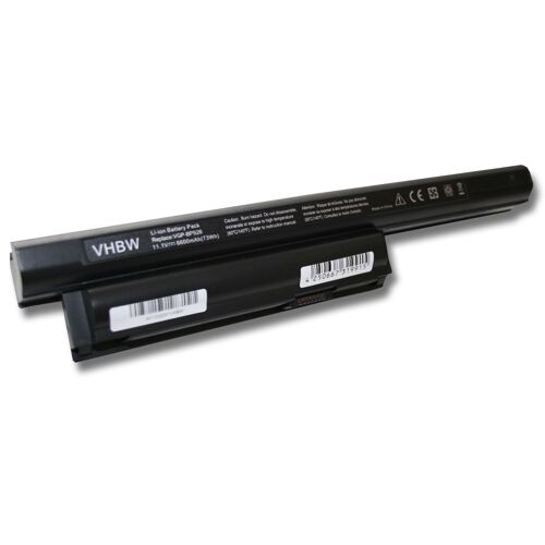 vhbw Batterie compatible avec Sony Vaio VPB-CB16/B, VPB-W112AX/T, VPC-CA1, VPC-CA15FA/L, VPC-CA15FF/L ordinateur portable (6600mAh, 10,8V, Li-ion)