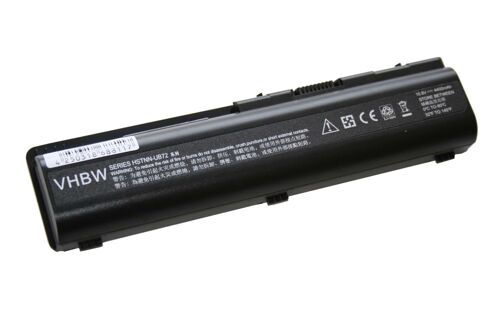 Batterie LI-ION 4400mAh 10.8V noir compatible pour HP remplace HSTNN-CB72, HSTNN-W50c, HSTNN-XB72, HSTNN-XB73, KS524AA, KS527AA, 462890-541