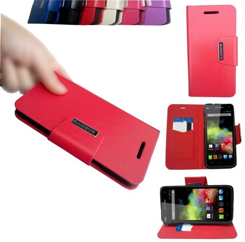 Housse Etui Coque Pochette Portefeuille Pour Wiko Rainbow Rouge By Foneconnect