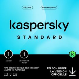 Kaspersky Standard - Multidevice 1 App 1 An - Pc Mac Android Ios - Edition Française Licence Officielle Par Mail - Esd