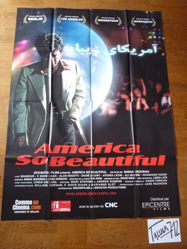 America So Beautiful De Babak Shokrian Avec Mansour  - Affiche Originale De Cinéma 120 X 160 Cm