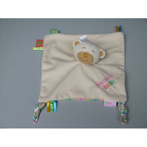 Doudou Ours Plat Beige Rose Bleu Vert Jaune Nenuco Baby Famosa