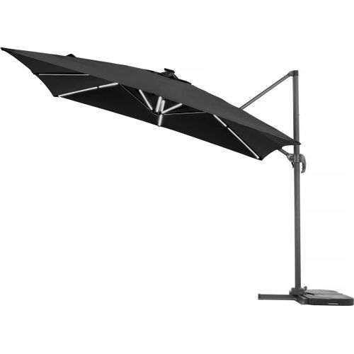 Parasol Jardin D?Port? Led Alu Sun 4 Luxe - Rectangle - 3 X 4 M - Noir