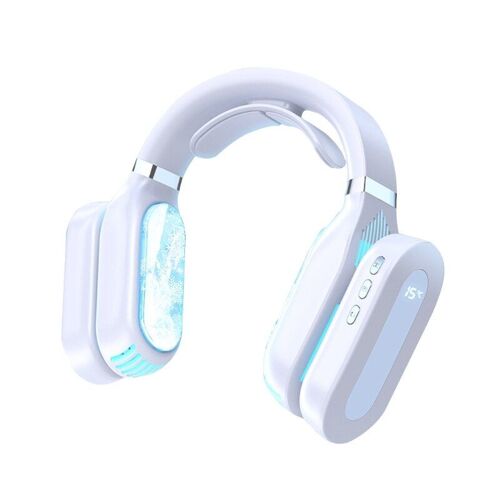 Ventilateur de cou sans pales, alimenté par batterie Rechargeable, Mode vent naturel réglable, mains libres, pour usage intérieur et extérieur
