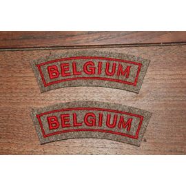  Replique Insigne Tissu Banane Belgium   (La Paire) Ww2
