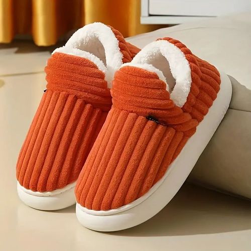 Chaussons Hiver Chauds Et Confortables Orange