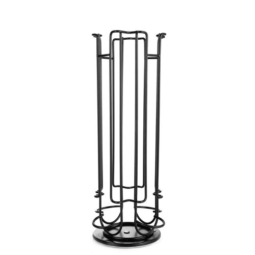 Support à Capsules à Café, Porte Capsules Distributeur Présentoir Rotatif pour 24 Capsules, Supports Rangement , 360 Degrés Rotable Range Capsule, Noir, élégant et stylé