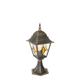 Qazqa Classique/Antique Vintage Buiten Lantaarn Brons 45 Cm - Antigua Aluminium /Verre Bronze Bio / Extã©Rieur / Jardin / Luminaire / Lumiere / ÃClairage E27 Max. 1 X 15 Watt