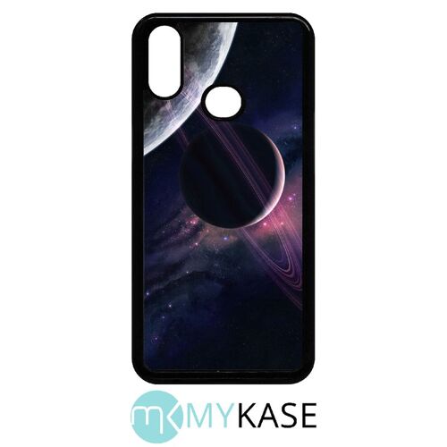 Coque pour galaxy a10s - espace saturne - noir
