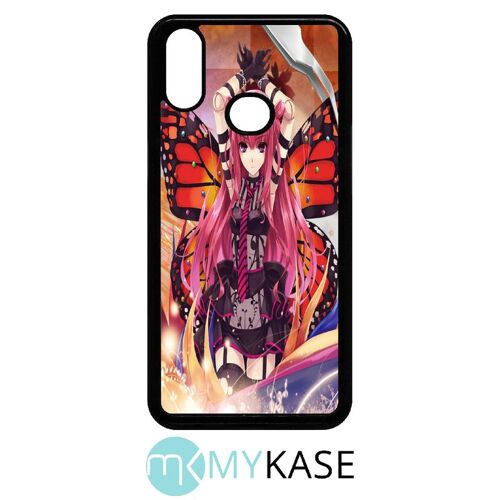 Coque Pour Galaxy A10s - Fille Manga Rose - Noir