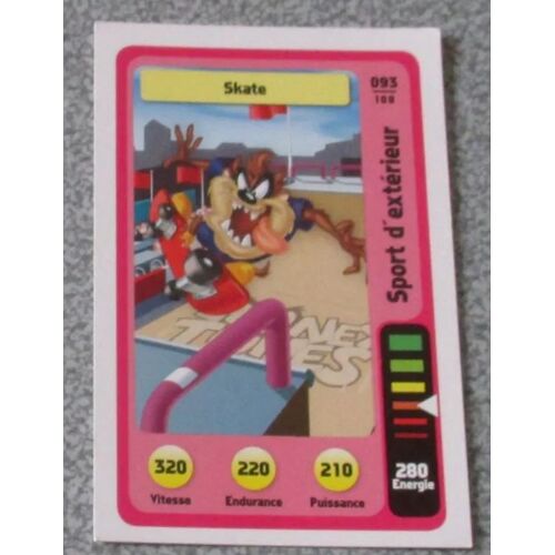 Carte Auchan 2014 La Fête Du Sport Looney Tunes - N°093 Sports D'extérieur - Skate