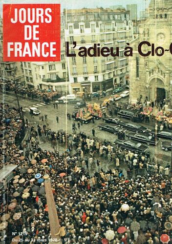 Jours De France  N° 1215 : L'adieu A Clo_Clo