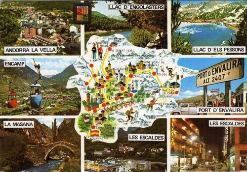 Carte Postale Valls D¿Andorra Principauté D¿ Andorre 1973 Divers Aspects