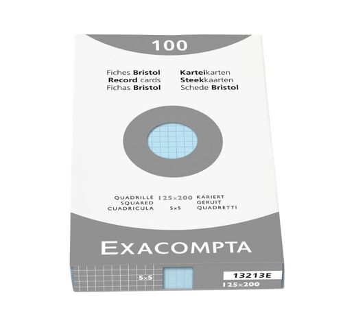 Exacompta Etui 100 F.Bristol Azur 148/210 5x5