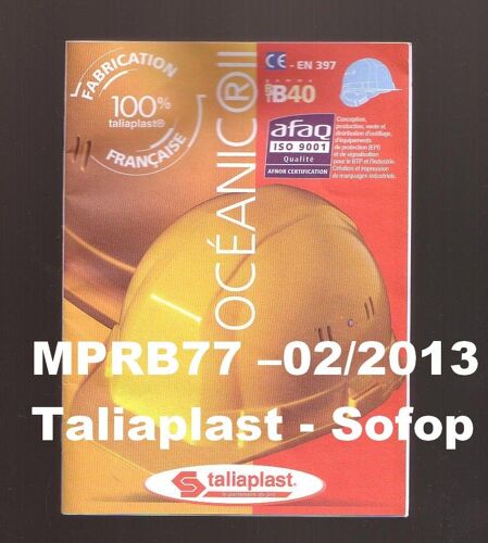 Informations Et Instructions D' Utilisation Du Casque De Protection Océanic I I 40 