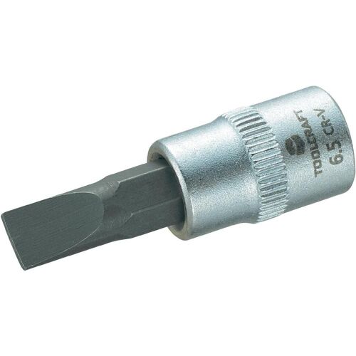 Douille de 6,3 mm (1/4") avec embout fente 6,5 de 37 mm TOOLCRAFT