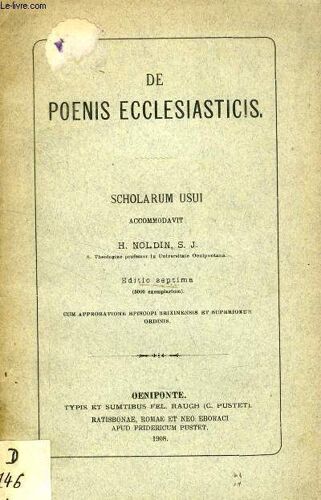 De Poenis Ecclesiaticis, Scholarum Usui