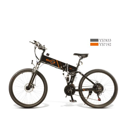 Bezior M26 Vélo Électrique Pliant 48v 10ah Batterie 500w Moteur Brushless 26 Pouces Pneu Cadre En Alliage D'aluminium Shimano 7 Vitesses Shift Vitesse Maximale 30km/H Lcd Compteur Frein À Disque -Noir