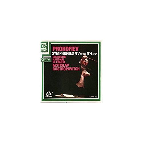 Prokofiev - Symphonie N°7 Opus 131 - Symphonie N°4 Opus 47 Mstislav Rostropovitch - Orchestre National De France