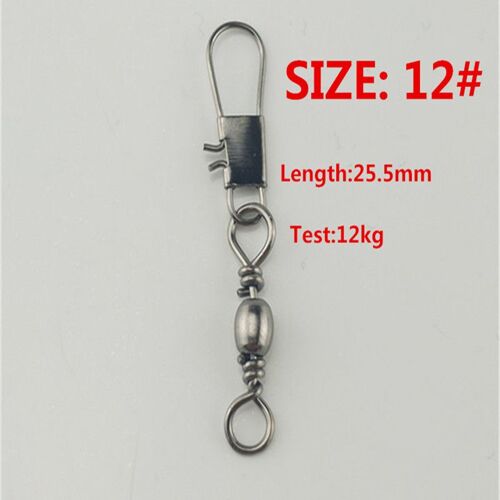 12 Size B - Mousquetons De Pêche En Cuivre, 30 Pièces/Lot, Émerillons De Pêche, Connecteur De Pêche'hiver, Accessoires De Pêche