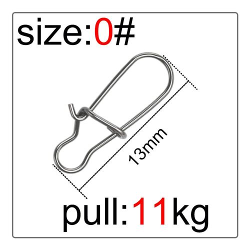 20pcs - 3 (Size0) - Mousquetons De Pêche En Acier Inoxydable, Mousquetons De Ligne, Connecteur Pivotant, Outils De Fixation