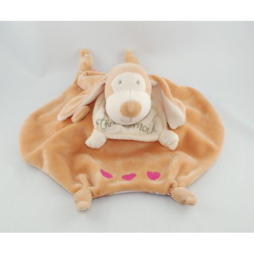 Ajena Doudou Reversible Chien Souris Beige Marron Coeur Rose Trouve Moi Cache Toi