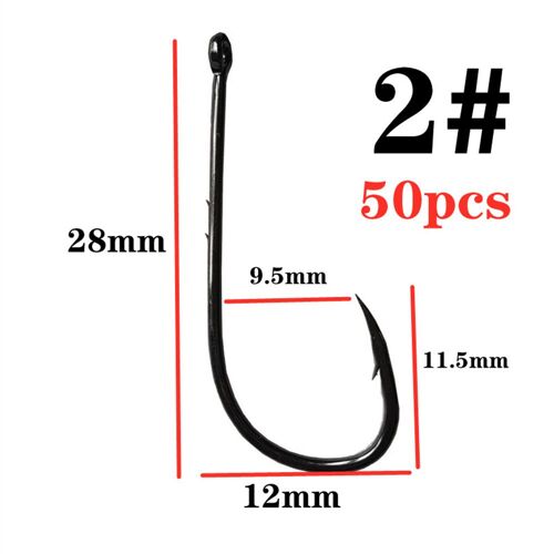 Hameçons De Pêche En Forme De Ver De Mer, Lot De 50 Pièces, Crochets De Pêche En Forme De Ver De Mer, Accessoires Antirouille