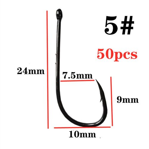 Hameçons De Pêche En Forme De Ver De Mer, Lot De 50 Pièces, Crochets De Pêche En Forme De Ver De Mer, Accessoires Antirouille