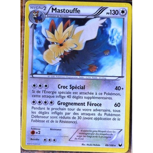 Carte Pokémon 88/108 Mastouffe Explorateurs Obscurs Neuf Fr