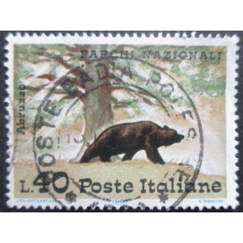 Italie N°965 Ours Brun Oblitéré
