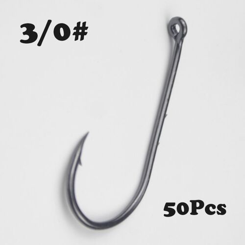Fish Hook-032-3-0 - Hameçons De Pêche À Double Dos, 50 Pièces, Crochets À Pointe Pointue, Longue Poignée, Cercle, Grande Taille Pour Gros Poissons, Japon, Haute Qualité