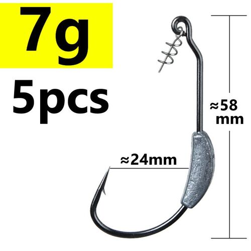 Taille 7g - Hameçon De Pêche,Matériel Adapté Aux Cannes À Pêche À Manivelle De Style Texas Rig